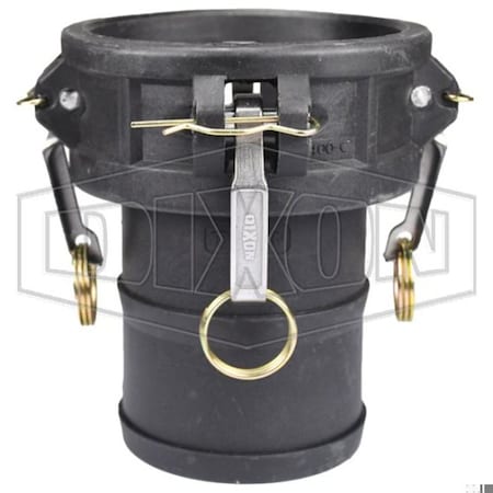 Dixon Type-C Cam and Groove Coupler, 4 in Nominal, Female Coupler x Hose Shank End Style, Polypropylene, D PPC400